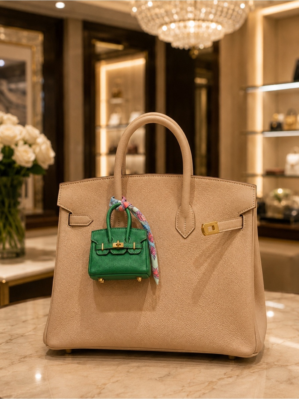 New Mini Birki Luxe Mini Handbag Kelly Green Bag Charm Quiet Luxury Elegant